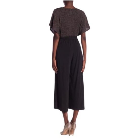 NWT London Times Two Tone Metallic Knit Jumpsuit Size 4 - Picture 2 of 8